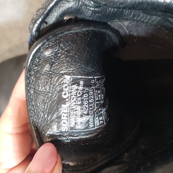 Sorel Black and Gray Lace Up Wedge Boots - Picture 9 of 9